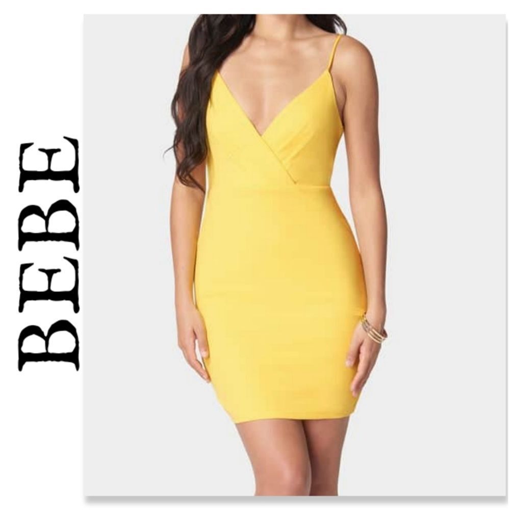 NWT BEBE Caged Low Back Mini Dress In Snapdragon